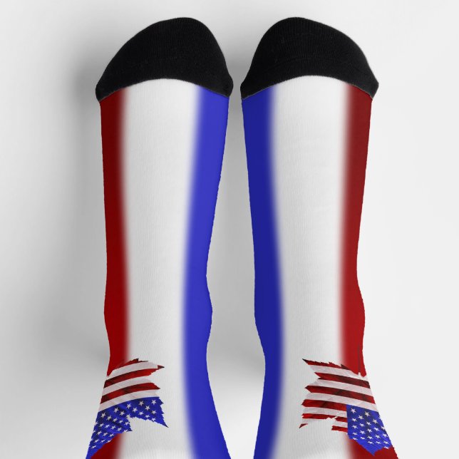 USA Canada Socks Custom US Canada Crew Socks (Top)