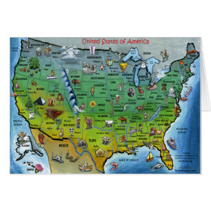USA Cartoon Map
