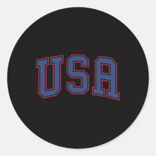 Usa Casual Women Men Patriotic American Pride Summ Classic Round Sticker