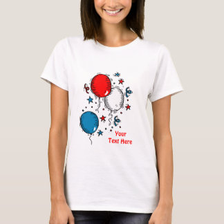 USA-Celebrate Red White Blue Balloons T-Shirt
