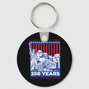 USA Celebrates 250 1776 to 2026 American Patriot Key Ring