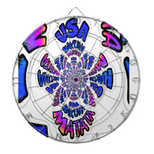 USA Celebration: Lovely Fun Text Dynamic Art Dartboard