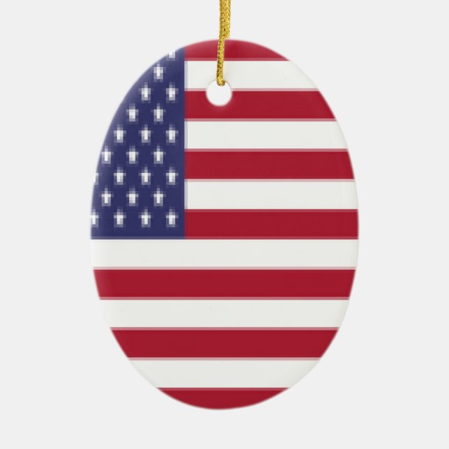 USA CERAMIC TREE DECORATION (Front)