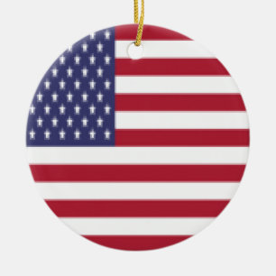 USA CERAMIC TREE DECORATION
