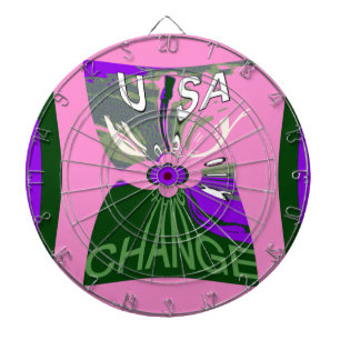 USA Change Art Print Dartboard