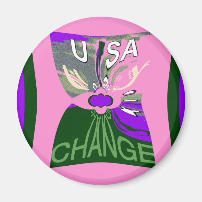 USA Change Art Print Magnet (Front)
