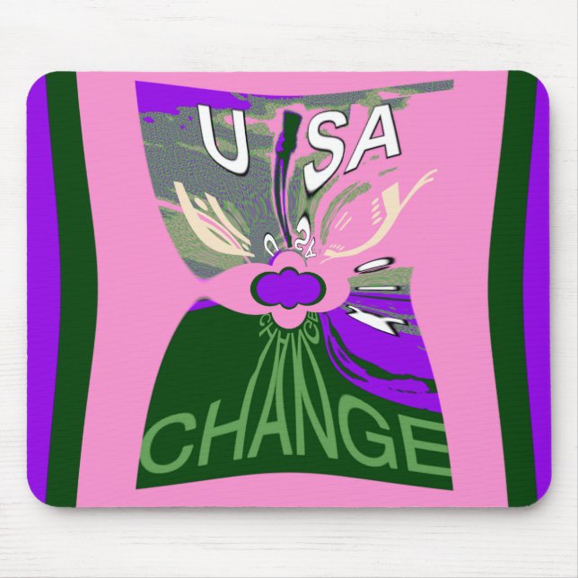 USA Change Art Print Mouse Pad (Front)