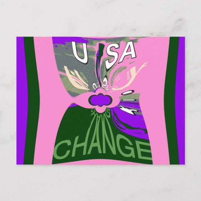 USA Change Art Print Postcard (Front)