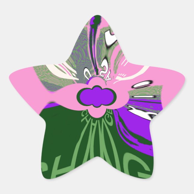 USA Change Art Print Star Sticker (Front)