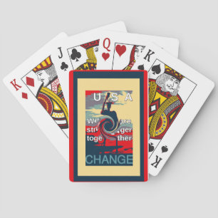 USA Change: Stronger Together Unity Design Playing Cards