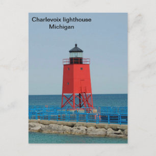 USA, Charlevoix lighthouse, Michigan Postcard