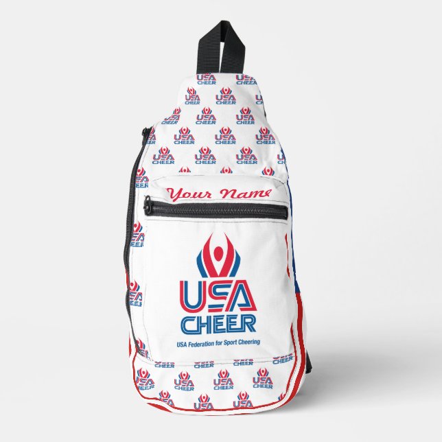 USA Cheer Flag Customisable Sling Bag (Front)