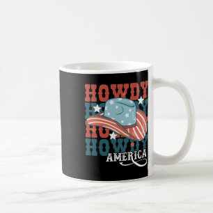 Usa Chequerboard 4th Of July Happy Face American Coffee Mug