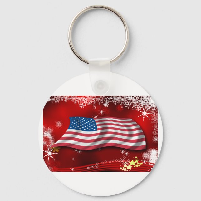 USA Christmas Key Ring (Front)