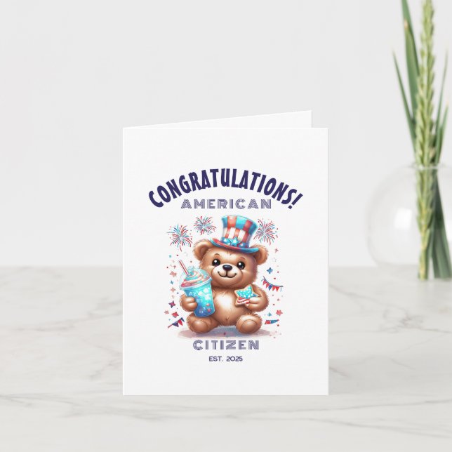 USA Citizenship Congratulations American Card (Front)