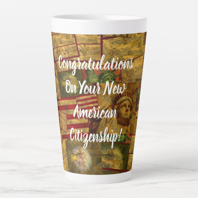 USA Citizenship Latte Mug (Front)