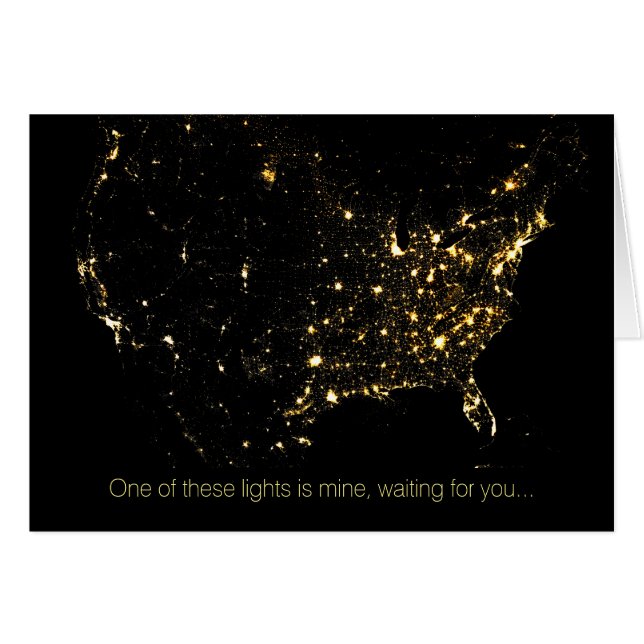 USA City Lights at Night (Front Horizontal)