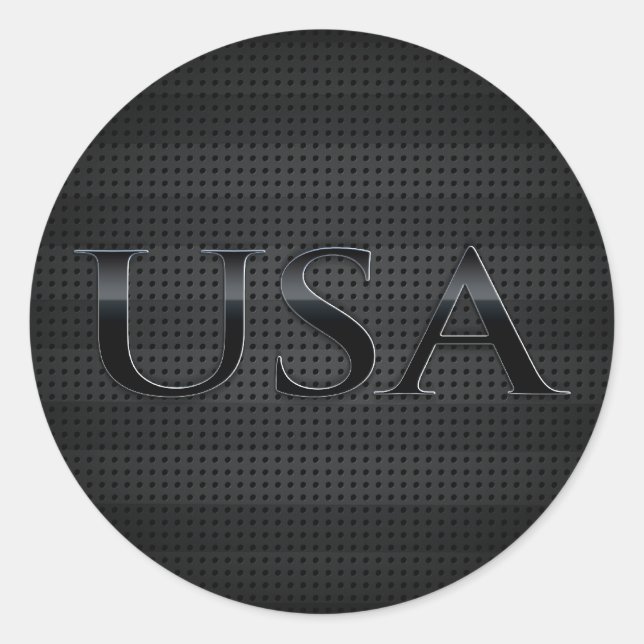 USA CLASSIC ROUND STICKER (Front)