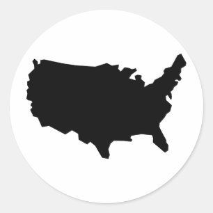 USA CLASSIC ROUND STICKER