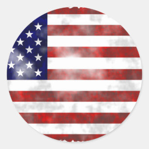 USA Classic Round Sticker, Glossy Sticker