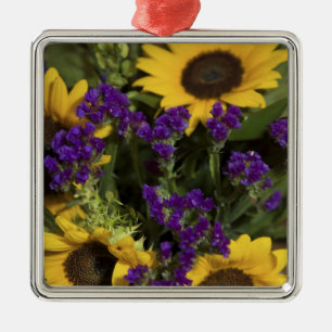 USA, close-up of bridal flower arrangement, Metal Ornament