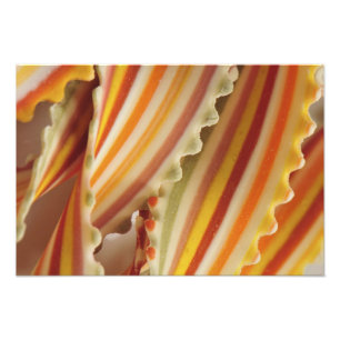 USA. Close-up of dried rainbow pasta noodles. Photo Print