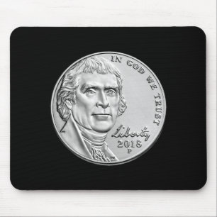 Usa Coins Nickel Mouse Pad