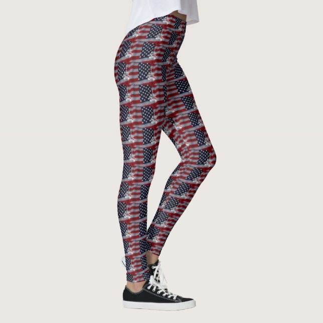 USA Collection Patriotic Christmas Leggings (Right)