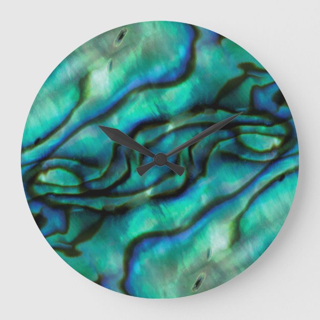 USA, Colorado, Lafayette. abalone shell assembly Large Clock (Front)