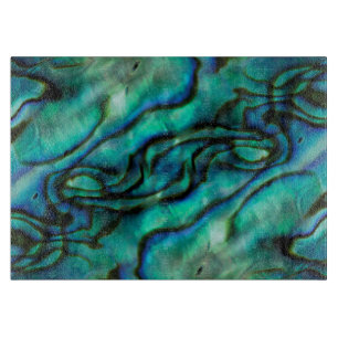 USA, Colorado, Lafayette. Abalone shell montage Cutting Board