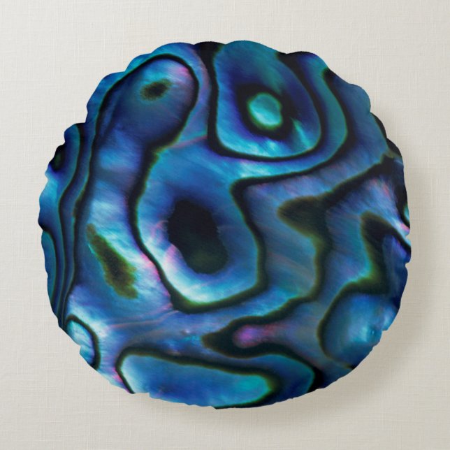 USA, Colorado, Lafayette. Abalone shell Round Cushion (Front)