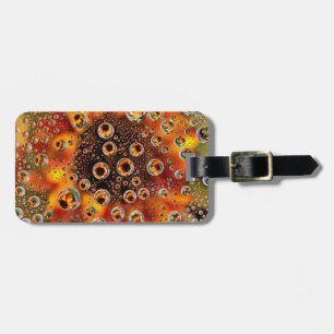 USA, Colorado, Lafayette. Water bubbles on glass 1 Luggage Tag