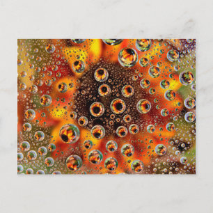 USA, Colorado, Lafayette. Water bubbles on glass 1 Postcard