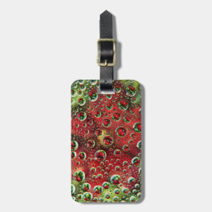 USA, Colorado, Lafayette. Water bubbles on glass 3 Luggage Tag