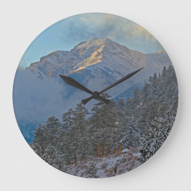 USA, Colorado, Mountains In Estes Park Large Clock (Front)