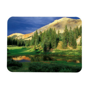 USA, Colorado. Red Mountain at sunset Magnet