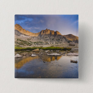 USA, Colorado, Rocky Mountain NP.  Storm clouds 15 Cm Square Badge