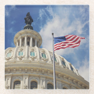 USA, Columbia, Washington DC, Capitol Building Glass Coaster