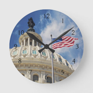 USA, Columbia, Washington DC, Capitol Building Round Clock