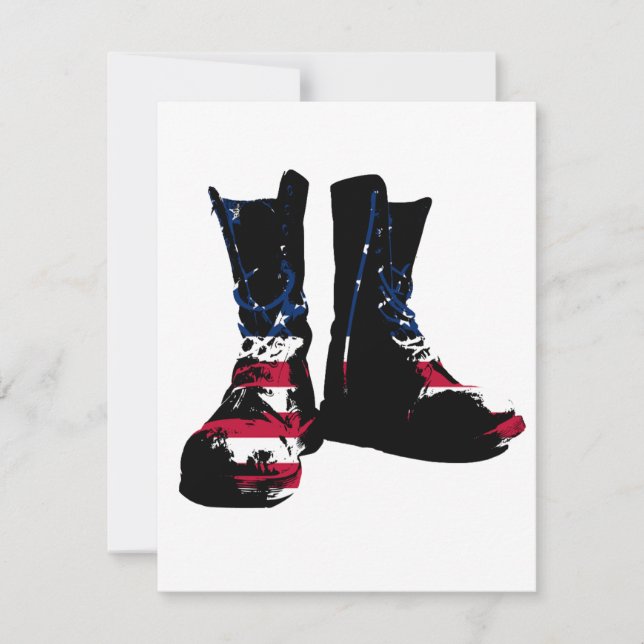 USA Combat Boots Invitation (Front)