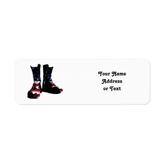USA Combat Boots Return Address Label (Front)
