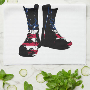 USA Combat Boots Tea Towel