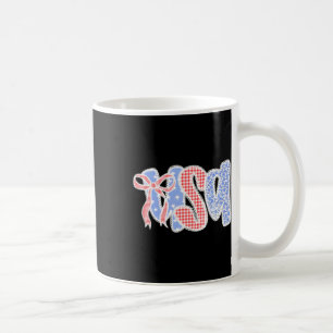 Usa Coquette Bow 4th Of July Patriotic Women Girls Coffee Mug