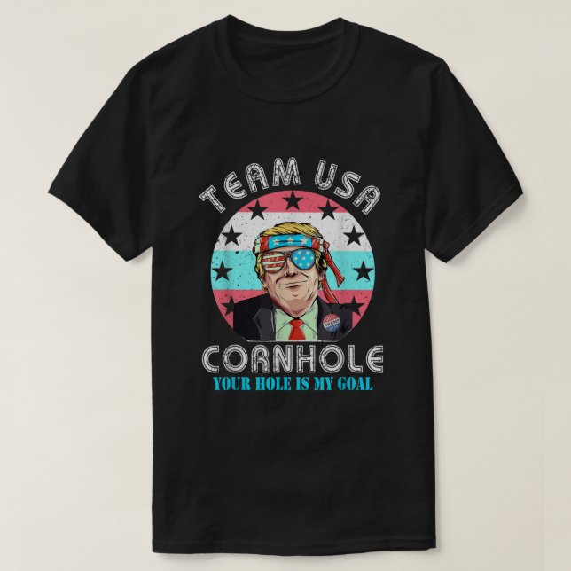 USA Cornhole Shirt  Team Cornhole Shirts  Funny Co (Design Front)