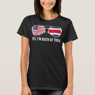 USA Costa Rica Flag Sunglasses Costa Rican America T-Shirt