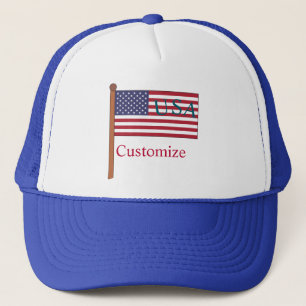 USA Country Flag Thunder_Cove Trucker Hat