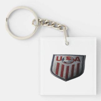 USA Crest with Soccer Ball Key Ring