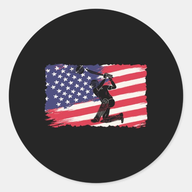 Usa Cricket Jersey America Cricket  Classic Round Sticker (Front)