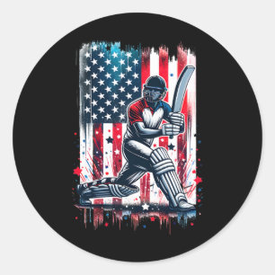 Usa Cricket Jersey Usa Cricket Team Lover Supporte Classic Round Sticker