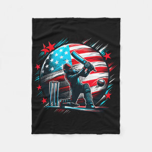 Usa Cricket Jersey Usa Cricket Team Lover Supporte Fleece Blanket